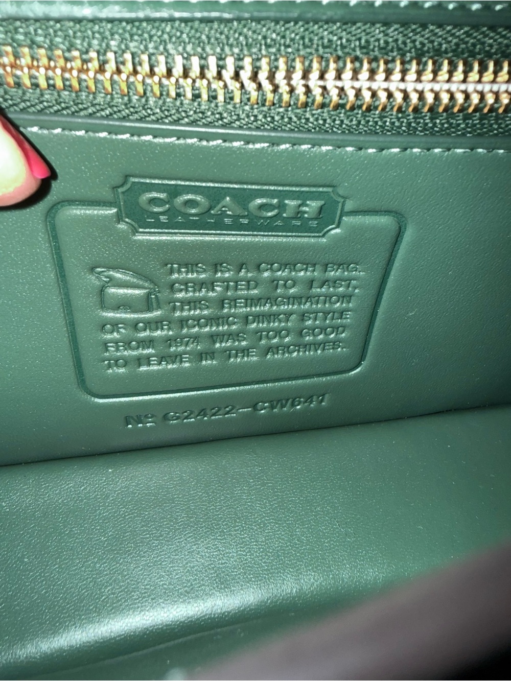 COACH The Coach Originals Dinky 1974 Gold Chain Shoulder Bag NWT - Picture 10 of 11